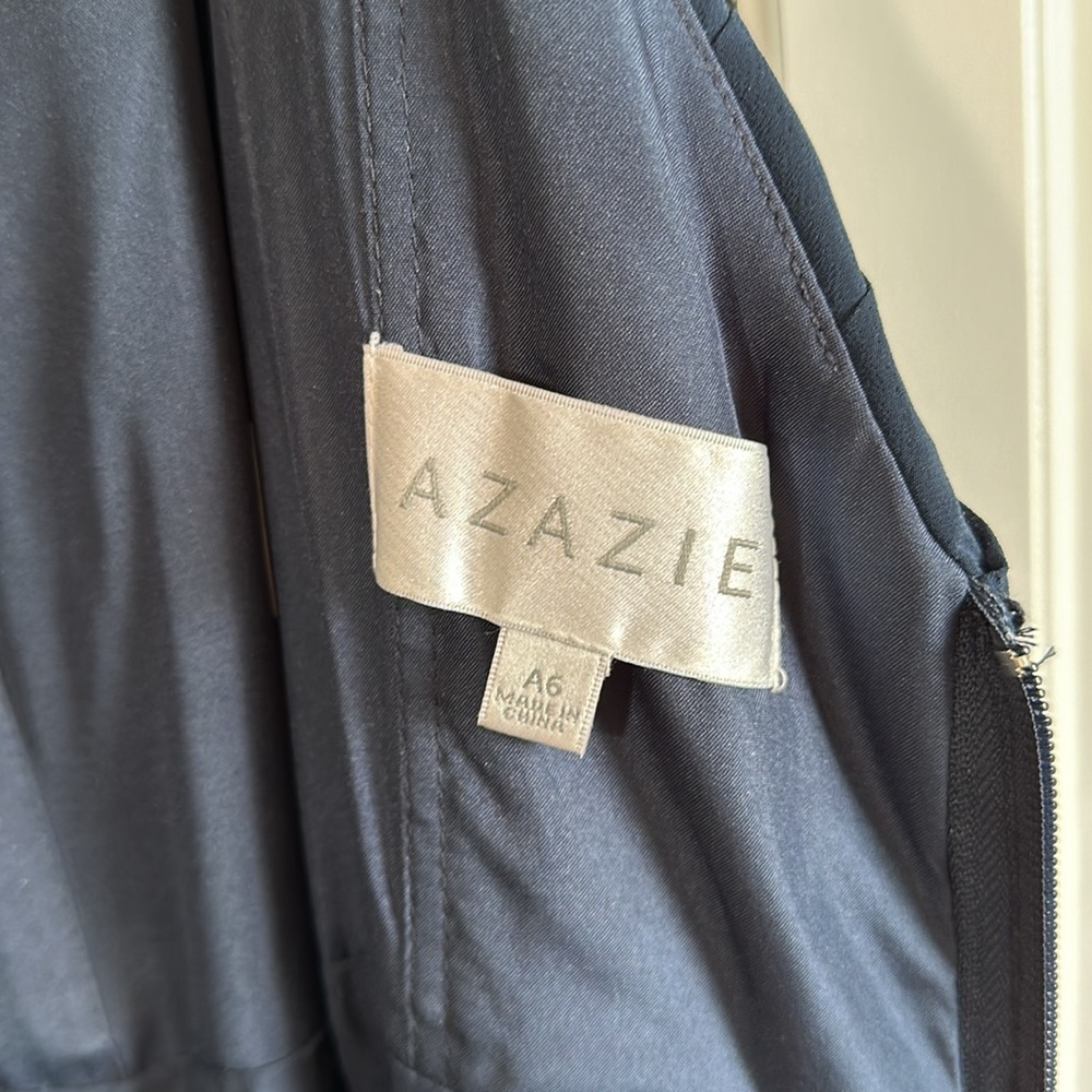 Azazie Navy Formal Dress - Size A6 - Picture 6 of 7